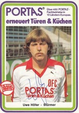 Tarjeta de impresión errónea Uwe Höfer Kickers Offenbach Schalke Saarbrücken Aquisgrán
