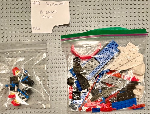 LEGO Space: Blizzard Baron (6879) 99% Complete w/ 3 Minifigures (Missing 1 Tile) - Picture 2 of 8