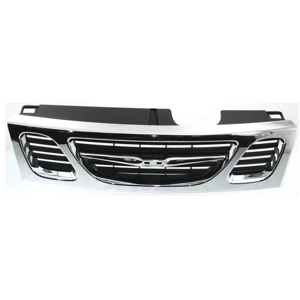 For 99-03 Saab 9-3 (2.0L 2.3L) Front Grille Assembly Chrome Shell/Black Insert Foto 2 de 4