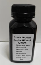 Green Polyion (Molecular Copper)  Engine Oil Treatment by HQAR - 5oz.