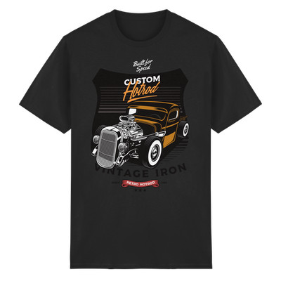 Custom Hotrod Vintage Iron T-Shirt   Retro Muscle Car Oldschool Garage T-Shirt