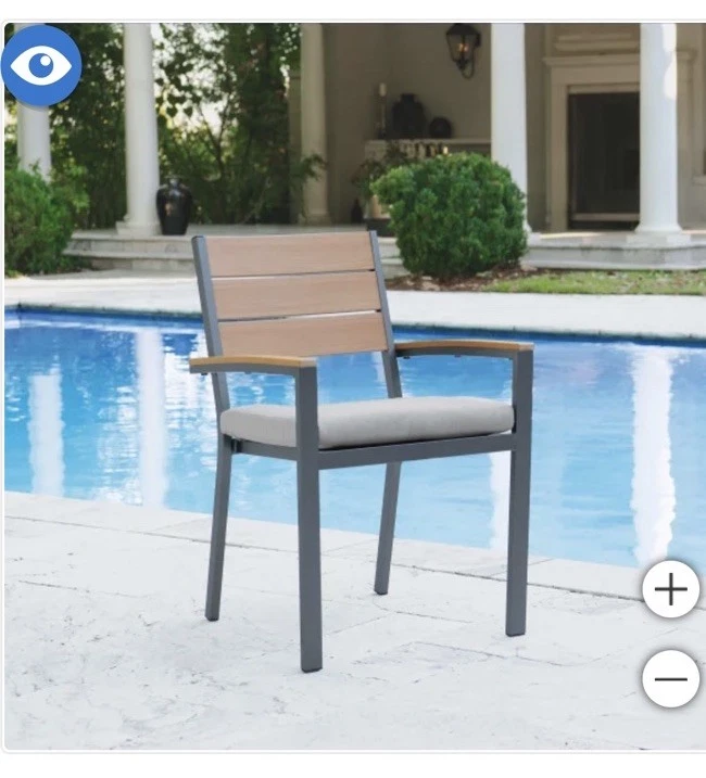 Sunbrella 户外座椅靠垫 18x18 英寸全新灰色/米色 2 件套全新!!! — 第 3/4 张图片