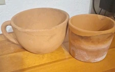 Terracotta Clay Pots/Planters Lot Of 2 Coffee Mug/Plain Design