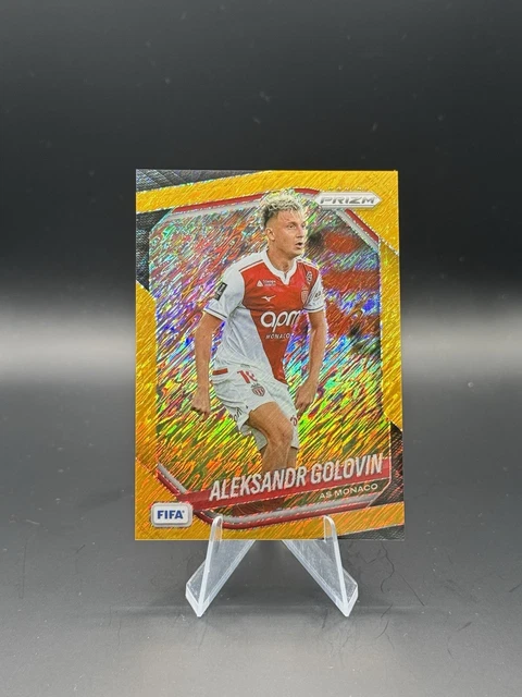 2025-26 Panini Prizm FIFA ALEKSANDR GOLOVIN Gold Shimmer /3 FOTLAS Monaco