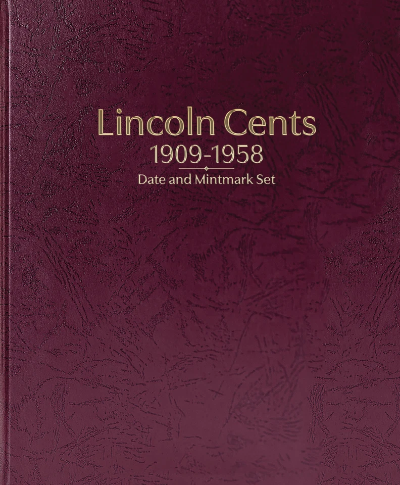 Centavos Lincoln: conjunto de fecha y marca de ceca de 1909-1958-álbum de monedas Whitman Prestige™ Foto 2 de 4