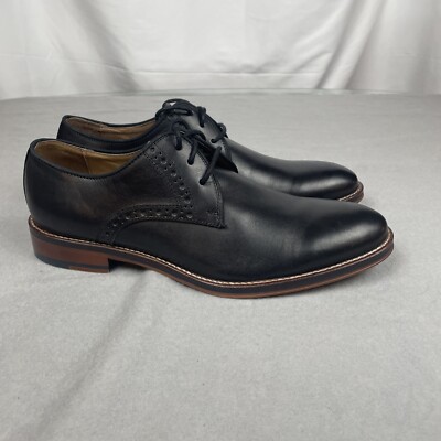Johnston & Murphy Shoes Mens 8.5 Black Leather Lace Oxford Derby Loafer Men main image 3