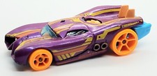 2013 HOT WHEELS PROTOTYPE H-24 PURPLE 2 3/4" DIECAST RACE CAR W/ ORANGE & YELLOW