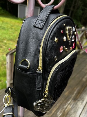 Betsey Johnson Black Medium Jewel Studded School Backpack  display picture 1