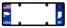 DFS Indiana IN Patented License Plate Frame Holder