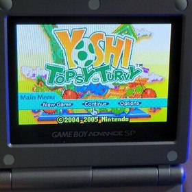 Game Boy Advance Yoshi: Topsy Turvy Nintendo GBA Handheld Authentic Saves Tilt