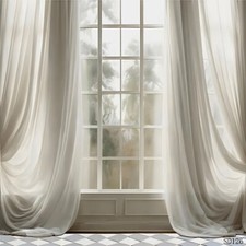 10'x10' CP Window Curtain Scenic Microfiber Fabric background backdrop SD123