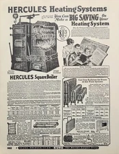 1927 Sears Roebuck Catalogue  Hercules Heating System Ad
