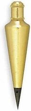 Johnson Level & Tool 112 12 oz. Plumb Bob w/ Brass Finish & Removeable Steel Tip