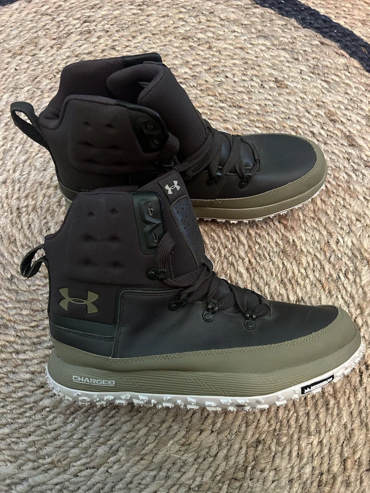 Under Armour Gray And Green Fat Tire Govie Hiking Boots-11 - Image 4 of 4