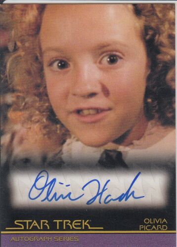 The Quotable Star Trek Movies Autograph Auto Card A108 Olivia Hack Olivia Picard - Afbeelding 1 van 2