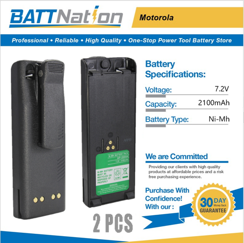 Batterie Haute Capacité 2000mAh Pour Radio Motorola MT2000 MTS2000 HT1000 - Neuf