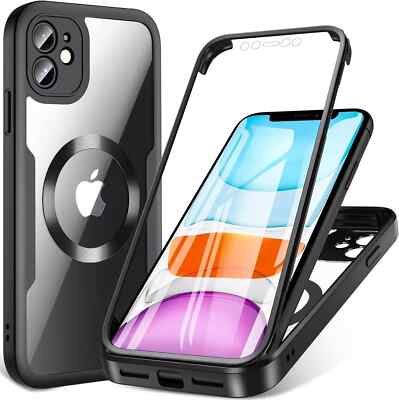 360 Full Body mit Magsafe Hülle für iPhone 16 15 14 13 12 11 Pro Max Plus Cover