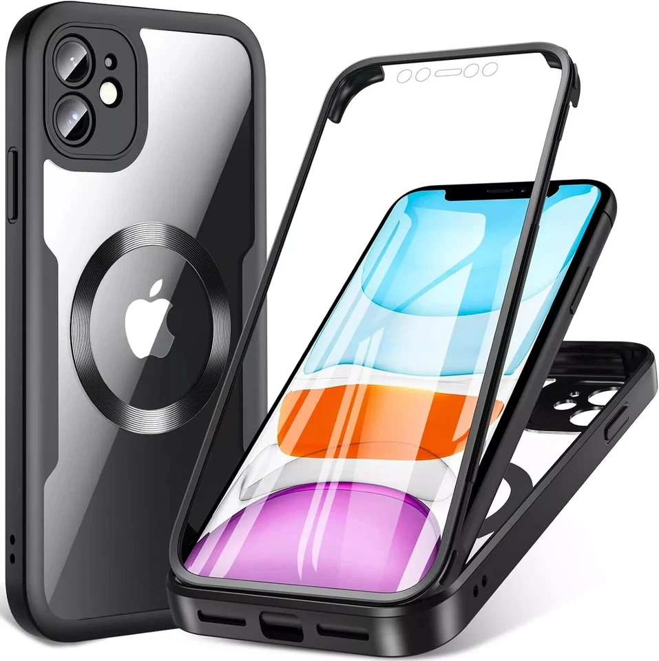 Full Body 360 Magsafe Magnetic Case For iPhone 17 16 15 14 13 12 Pro Max Cover