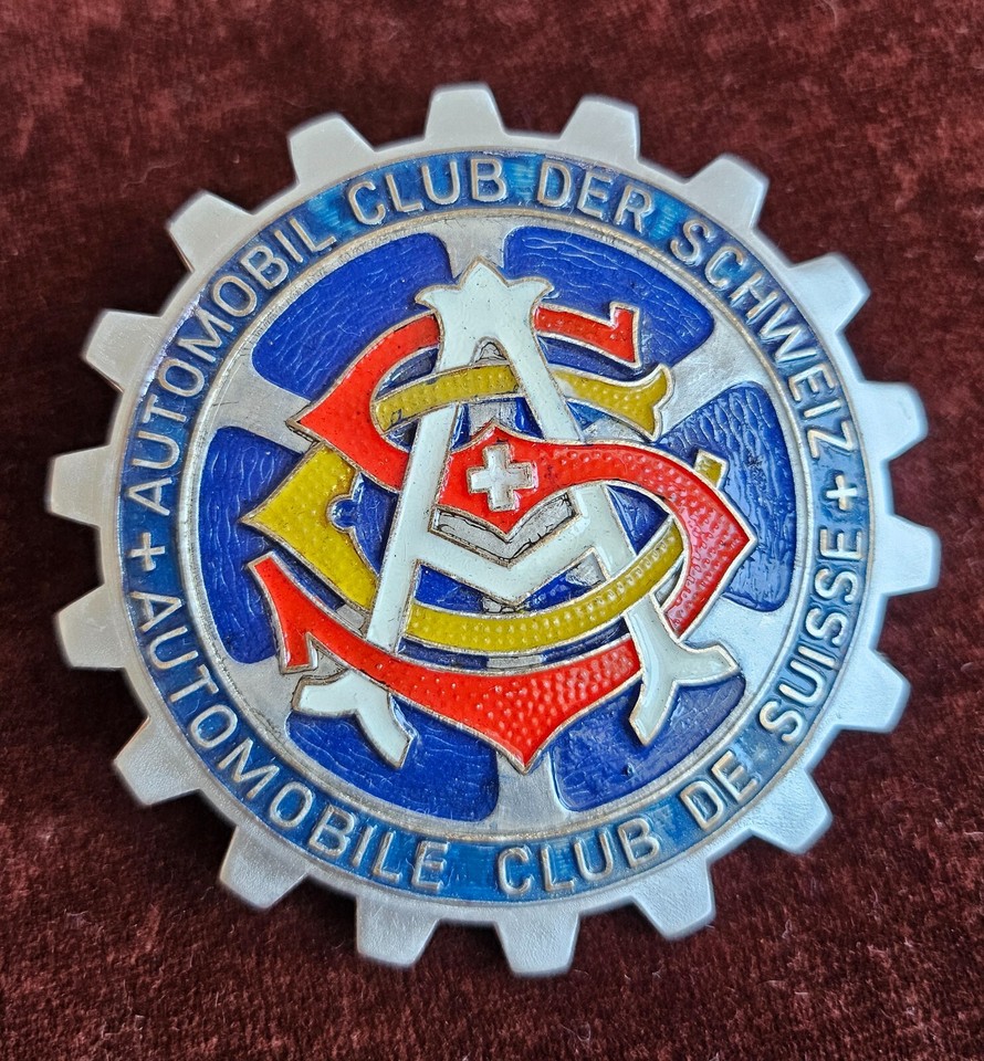 Just A Car Guy: the astonishing collection of Automobile Club badges on the car