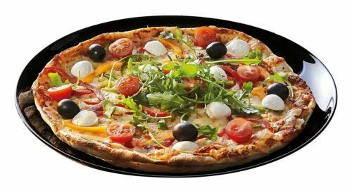 Piatti da tavola e portata neri in vetro