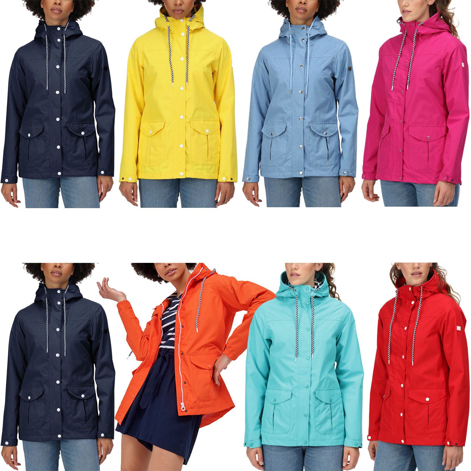 Regatta Womens Bayarma Lightweight Outdoor Hooded Waterproof Jacket