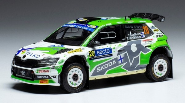 Ixo 1/43 Skoda Fabia Evo 27 Lindholm Rally Estland 2022 Statisches Modell-image