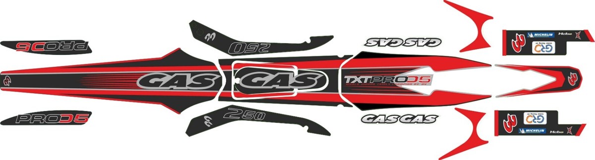 GasGas TXT Pro 2005 Trials Bike style decal sticker set UK