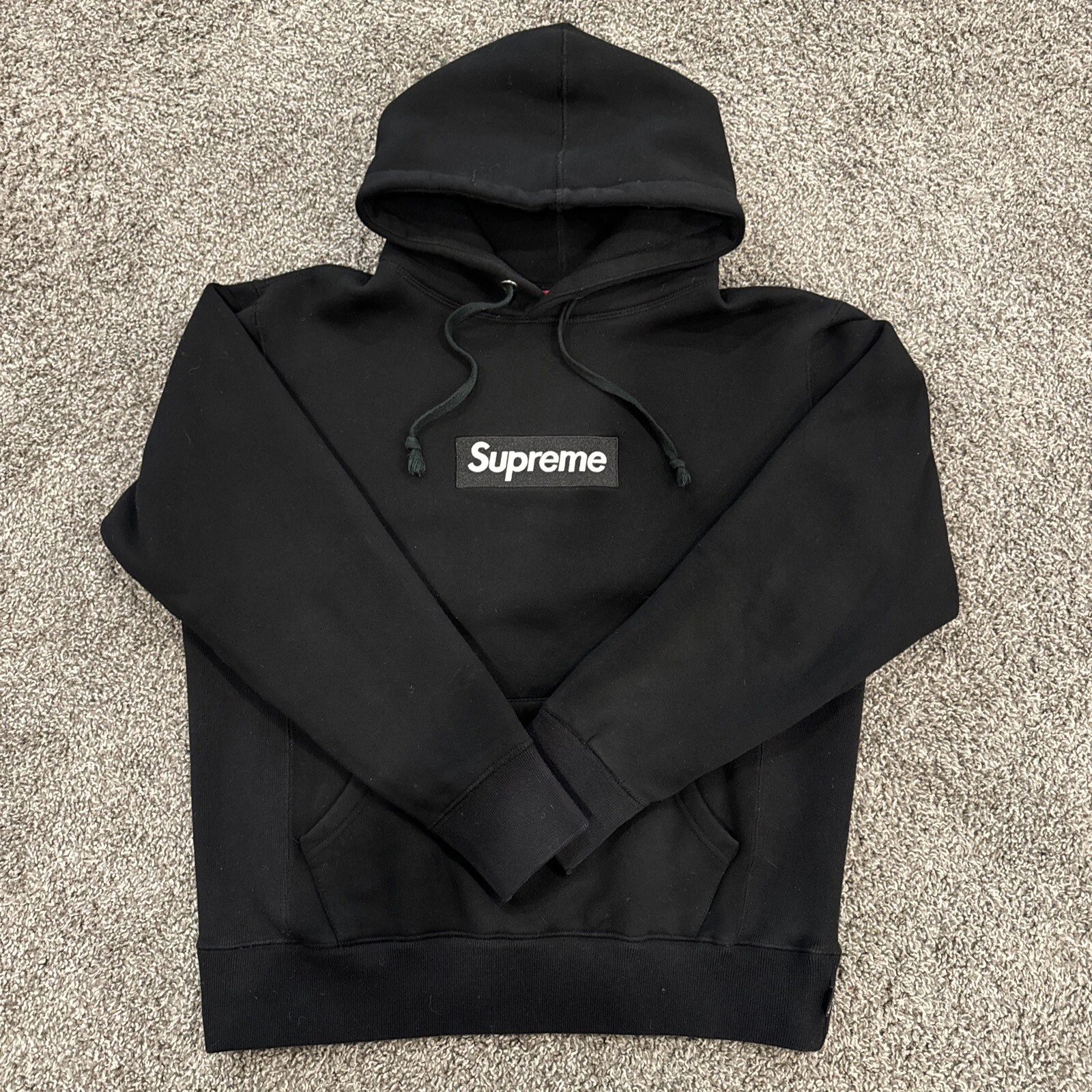 Sweat shirt à capuche à capuche noir taille S   Supreme Box logo FW16