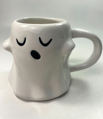 Spritz Sleeping Ghost Figural Mug Eyes Closed Yawn 2022 Ceramic 12oz Cup B30