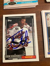 New jersey Devils Tom Chorske Signed 1993 Topps Card