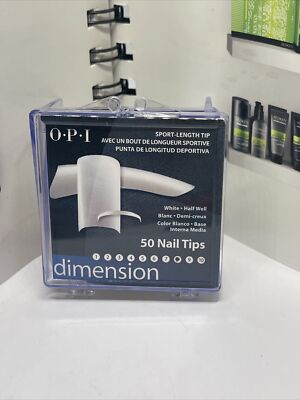 OPI dimention  Nail Tips sport length tip 50 count #8