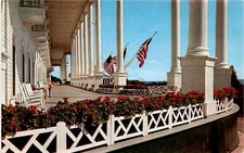 Mackinac Island, Mich, Grand Hotel Porch, Robert Ripley, Straits of Postcard