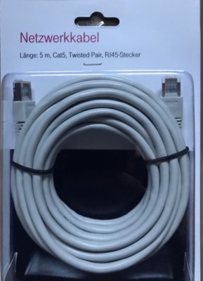 5 Meter Netzwerkkabel LAN Kabel Original Telekom CAT 5