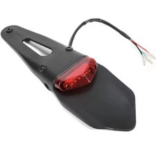Portatarga moto cross enduro motard racing fanalino con led universale nero ross