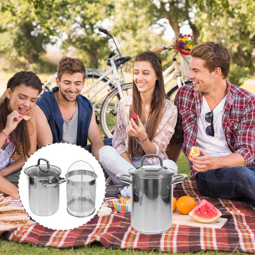 Panier Friteuse Inox Panier à Frire Pliable Space Home - Panier Friteuse Acier Inoxydable 23cm Poignée Panier Frite Amovible