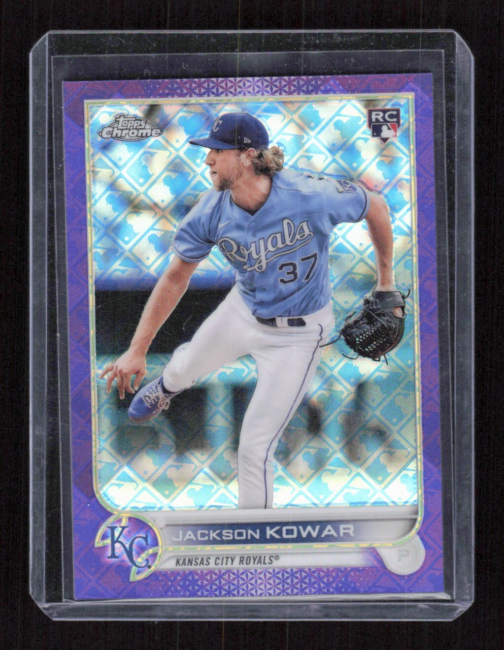 2022 Topps Chrome #105 Jackson Kowar RC Purple Logofractor #'d /250