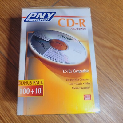 PNY Technologies CD-R 700MB 80MIN Spindle - 110 Pack | eBay