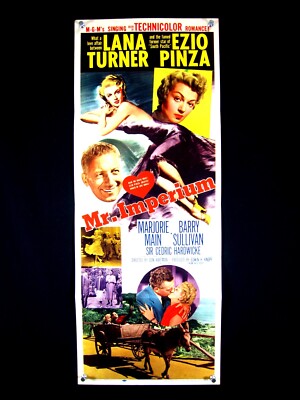 MOVIE POSTER: MR. IMPERIUM-LANA TURNER-SPICY LEGGY IMAGE-1951-INSERT FN