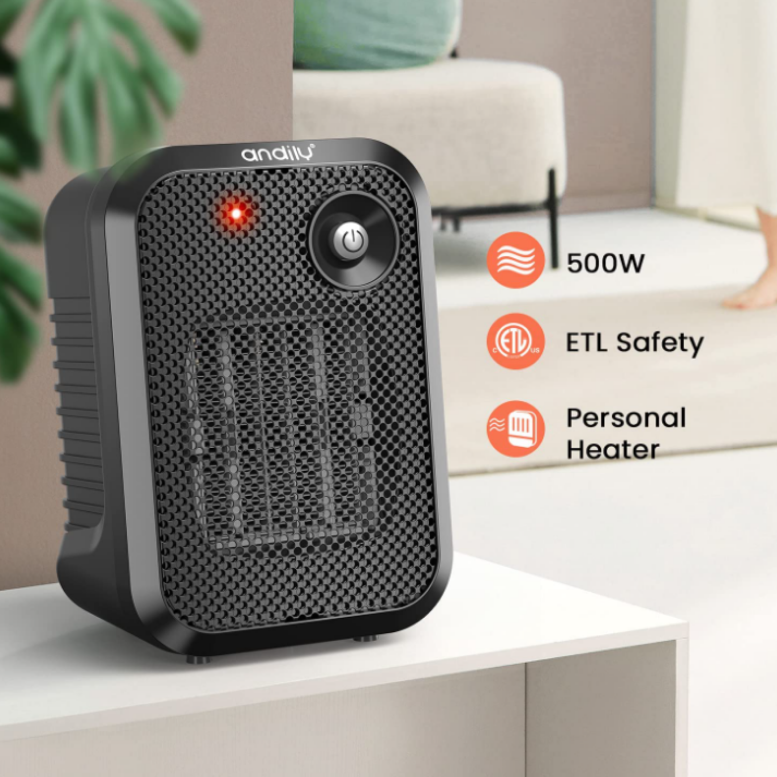 Top Heat Plug in Heater for Indoor Use – 500W Smart Space Electric Fan  Heater | Inox Wind