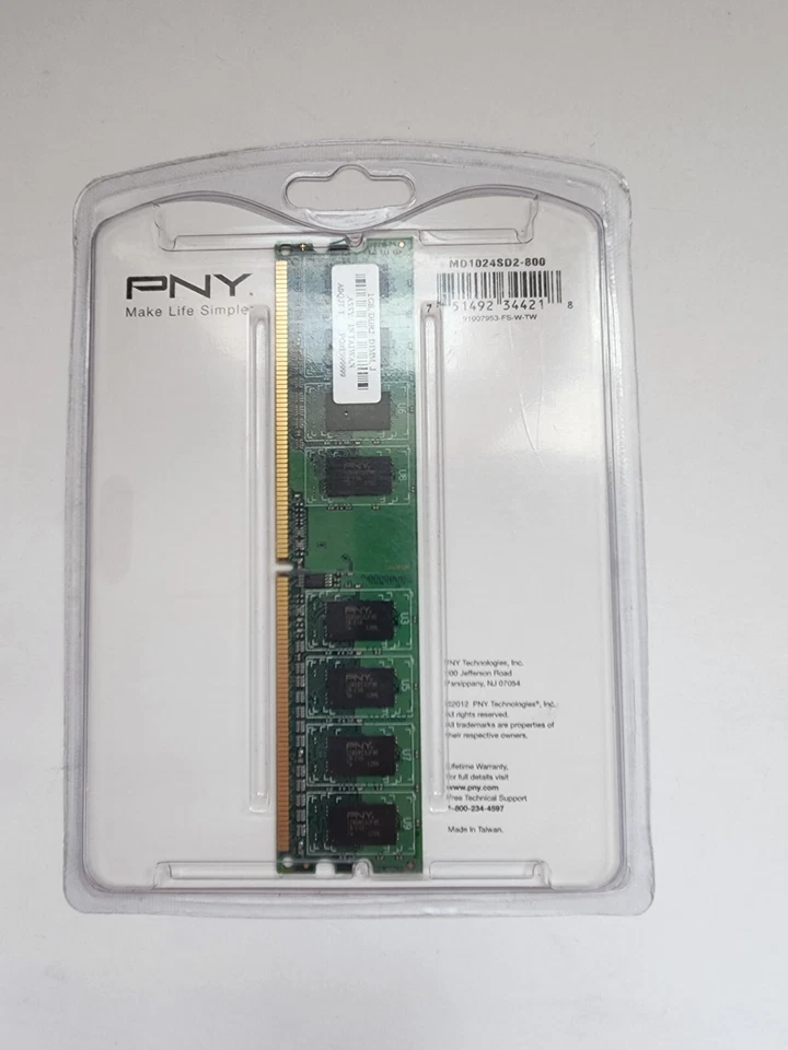 Brand New PNY 1GB PC2-5300 667MHz DDR2 Desktop DIMM Memory MD1024SD2-667 - Image 2 of 4