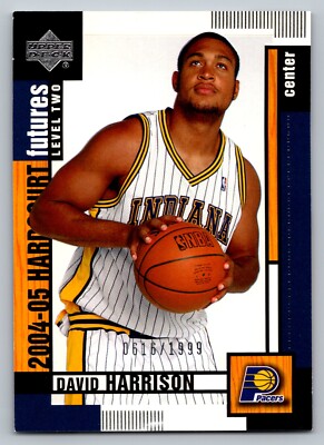 David Harrison Pacers 2004-05 Upper Deck Hardcourt RC 616/1999 SP #119