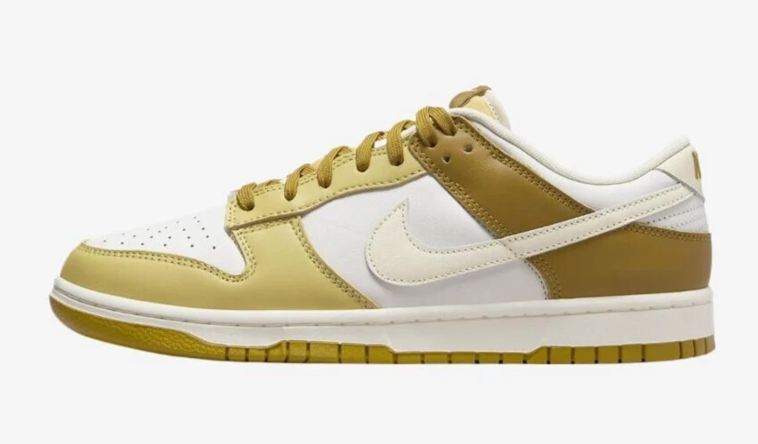 Nike Dunk Low Retro Bronzine Coconut Milk scarpe da ginnastica sneaker UK 7 originali prezzo consigliato £ 110