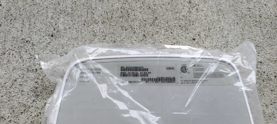 AT&T SSID:  2WIRE270 Gateway Wireless DSL Modem/Router, White&Gray, New! - Image 2 of 4