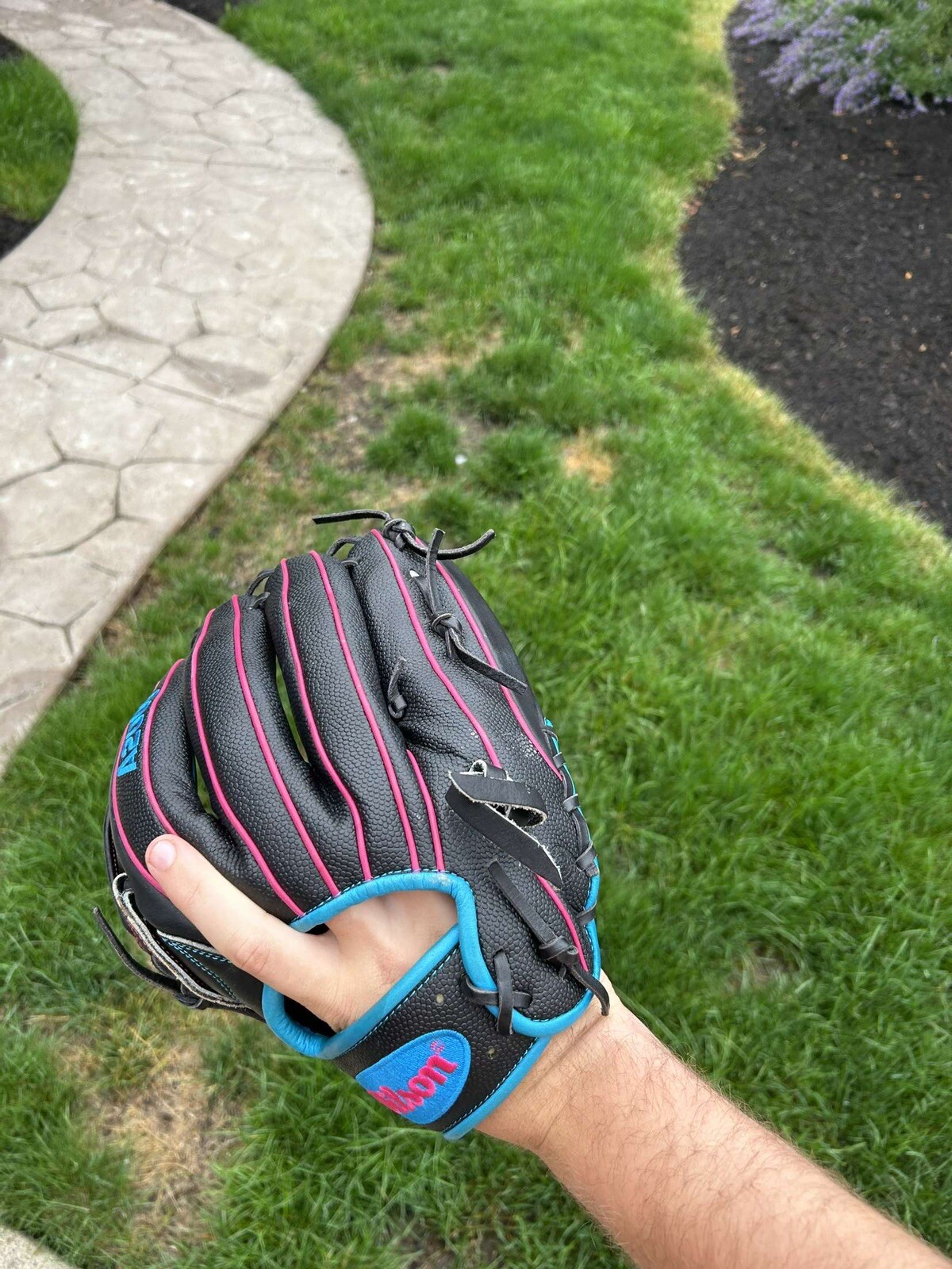 2021 A2000 1786SS Miguel Rojas 'Miami Nights Baseball Glove Left Handed Outfield