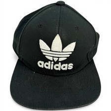 Adidas Youth Black Acrylic/Wool Blend Snapback Hat with White Trefoil Raised