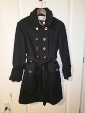 Marc by Marc Jacobs black wool felt belted coat L