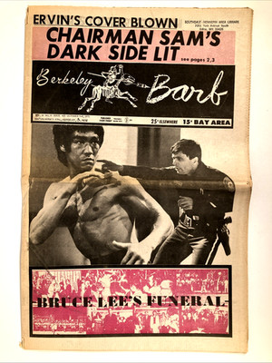 Bruce Lee s Funeral Berkeley Barb 425 Allen Ginsberg Abbie Hoffman Oct 1973