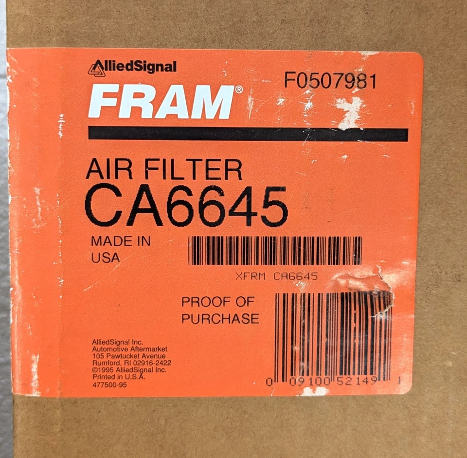Filtro de aire Fram ca6645 / CARQUEST 88845 para selecto Ford F CF6000 CF7000 CFT8000 Foto 2 de 4