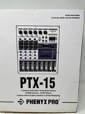 Phenyx Pro PTX-15 4-Channel Mixer – 16 DSP Effects, EQ – Open Box, Unused