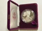 1986-S $1 Proof American Silver Eagle in Box w/ COA-Free Shipping